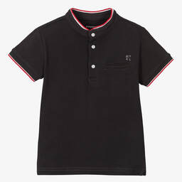 Mayoral-توب قطن بيكيه لون رمادي داكن للأولاد | Childrensalon Outlet