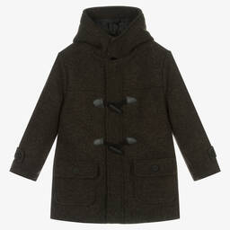 Boys black duffle coat sales