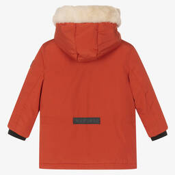 Mayoral-Boys Dark Orange Hooded Coat | Childrensalon Outlet
