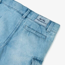 Mayoral-Boys Denim Adventure Cargo Shorts | Childrensalon Outlet