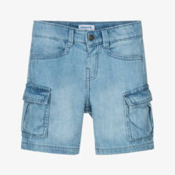 Mayoral-Boys Denim Adventure Cargo Shorts | Childrensalon Outlet
