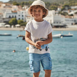 Mayoral-Boys Denim Adventure Cargo Shorts | Childrensalon Outlet