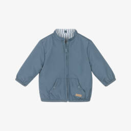 Mayoral Для новорожденных-Двусторонняя синяя куртка на молнии для мальчиков | Childrensalon Outlet