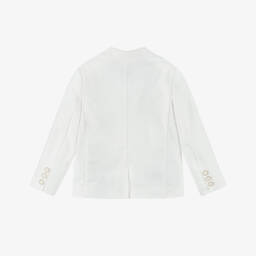 Mayoral-Boys Elegant Ivory Linen Jacket | Childrensalon Outlet