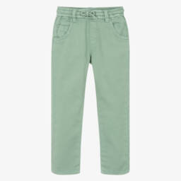 مايورال-بنطلون استرخاء قطني زمردي للأولاد | Childrensalon Outlet