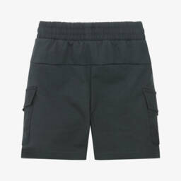 Mayoral-Boys Graphite Jersey Cargo Bermudas | Childrensalon Outlet