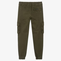 Mayoral Nukutavake-Boys Green Cotton Cargo Tousers | Childrensalon Outlet