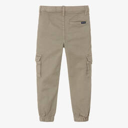 Mayoral-Boys Green Cotton Cargo Trousers | Childrensalon Outlet