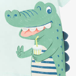 Mayoral-Boys Green Cotton Crocodile T-Shirt | Childrensalon Outlet