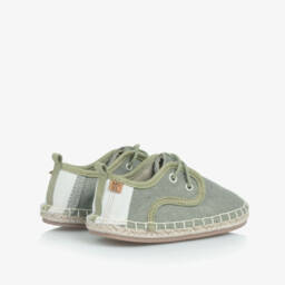 Mayoral-Boys Green Cotton Lace-Up Shoes | Childrensalon Outlet
