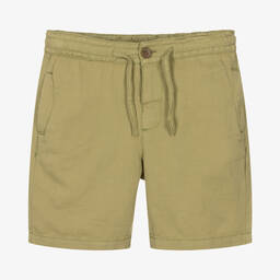 Mayoral-Boys Green Cotton & Linen Shorts | Childrensalon Outlet