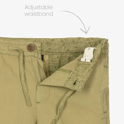 Mayoral-Boys Green Cotton & Linen Shorts | Childrensalon Outlet