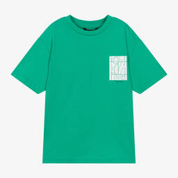 Mayoral Nukutavake-Boys Green Cotton T-Shirt | Childrensalon Outlet