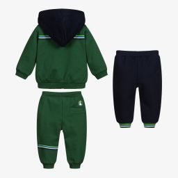 Mayoral-Boys Green Cotton Tracksuit | Childrensalon Outlet