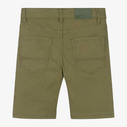 Mayoral-Зеленые шорты из хлопкового твила | Childrensalon Outlet