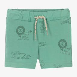 Mayoral-Boys Green Cotton Wild Life Print Shorts | Childrensalon Outlet