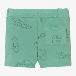 Mayoral-Boys Green Cotton Wild Life Print Shorts | Childrensalon Outlet