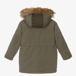 مايورال-معطف باركا هودي لون أخضر للأولاد | Childrensalon Outlet