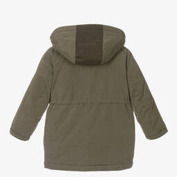 مايورال-معطف باركا هودي لون أخضر للأولاد | Childrensalon Outlet