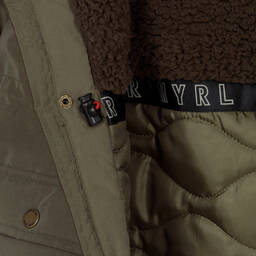 مايورال-معطف باركا هودي لون أخضر للأولاد | Childrensalon Outlet