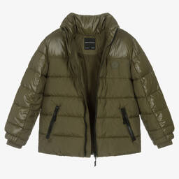 Mayoral Нукутаваке-Зеленый пуховик с капюшоном | Childrensalon Outlet