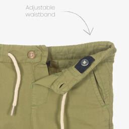 Mayoral-Boys Green Linen Shorts | Childrensalon Outlet
