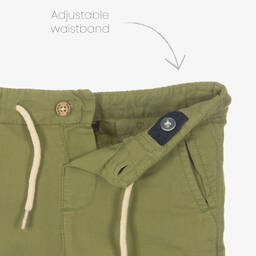 Mayoral-Boys Green Linen Shorts | Childrensalon Outlet