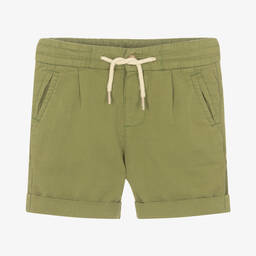 Mayoral-Boys Green Linen Shorts | Childrensalon Outlet