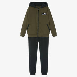 Mayoral Нукутаваке-Сине-зеленый спортивный костюм из хлопка | Childrensalon Outlet