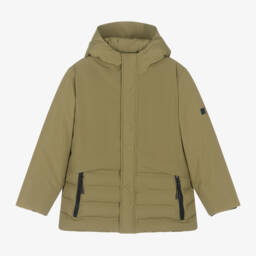 Mayoral Nukutavake-Boys Green Padded Hooded Parka | Childrensalon Outlet