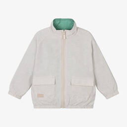 مايورال-جاكيت واقي من الرياح بوجهين لون أخضر للأولاد | Childrensalon Outlet