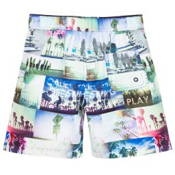 Mayoral Нукутаваке-Boys Green Surfer Print Swim Shorts | Childrensalon Outlet