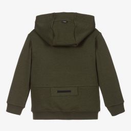 Mayoral-Зеленый топ с капюшоном на молнии для мальчиков | Childrensalon Outlet