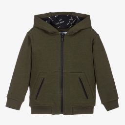 Mayoral-Зеленый топ с капюшоном на молнии для мальчиков | Childrensalon Outlet