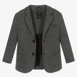 مايورال-جاكيت بلايزر جيرسي لون رمادي للأولاد | Childrensalon Outlet