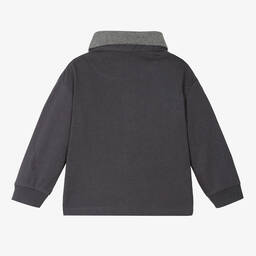 Mayoral-Boys Grey Cotton Polo Shirt | Childrensalon Outlet