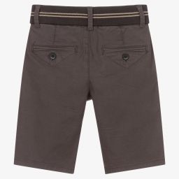 Mayoral Nukutavake-Boys Grey Cotton Shorts | Childrensalon Outlet