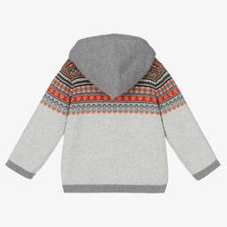 مايورال-توب بسحّاب أطفال ولادي قطن وصوف لون رمادي | Childrensalon Outlet