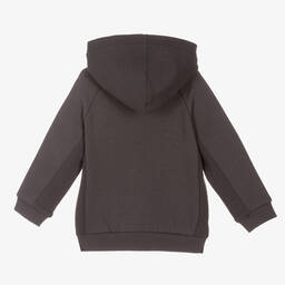 Mayoral-Boys Grey Fox Cotton Hoodie | Childrensalon Outlet