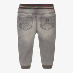 Mayoral-Boys Grey Jersey Jogger-Fit Jeans | Childrensalon Outlet