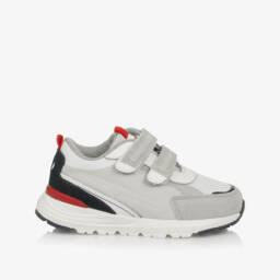 Mayoral-حذاء رياضي رمادي من الجلد السويدي للأولاد | Childrensalon Outlet