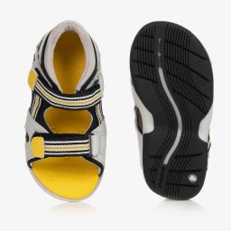 Mayoral-صندل أطفال ولادي جلد وكانفاس لون رمادي | Childrensalon Outlet