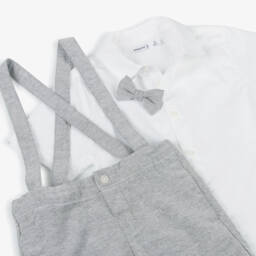 Mayoral-Boys Grey & White Summer Ensemble | Childrensalon Outlet