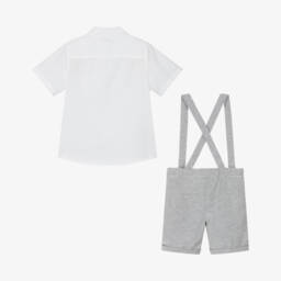 Mayoral-Boys Grey & White Summer Ensemble | Childrensalon Outlet