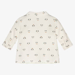 مايورال Newborn-قميص قطن أوكسفورد لون عاجي للمواليد | Childrensalon Outlet