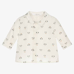 مايورال Newborn-قميص قطن أوكسفورد لون عاجي للمواليد | Childrensalon Outlet