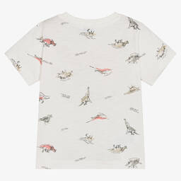 Mayoral-Кремовая хлопковая футболка с динозаврами | Childrensalon Outlet