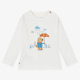 Mayoral-Кремовая футболка из хлопкового джерси | Childrensalon Outlet
