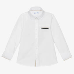 مايورال-قميص قطن وكتان لون عاجي للأولاد | Childrensalon Outlet