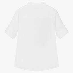 Mayoral-Boys Ivory Cotton & Linen Shirt | Childrensalon Outlet